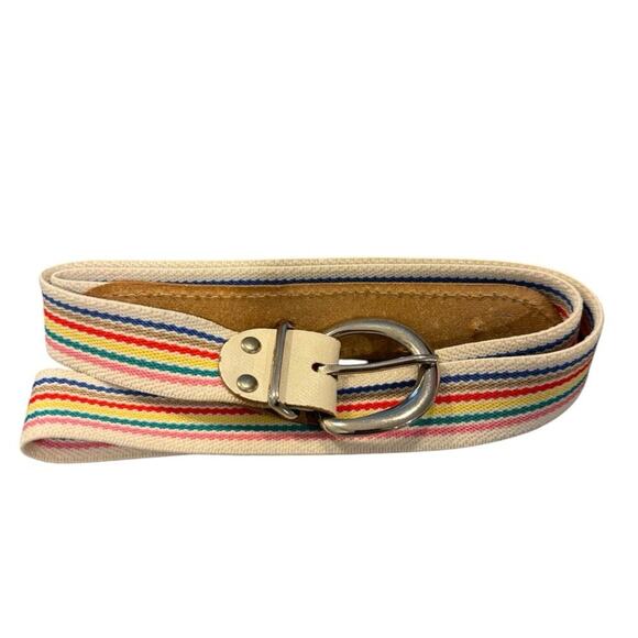 VINTAGE Rainbow Elastic Belt, 35” - Picture 1 of 5